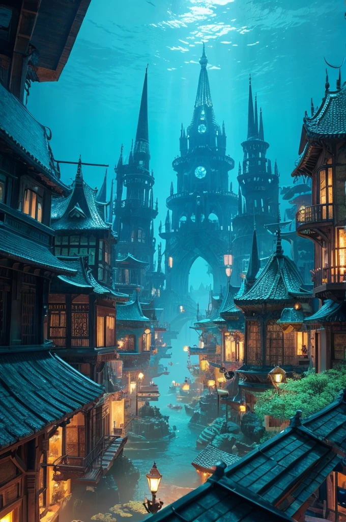 an underwater city。Fantasy。Reality