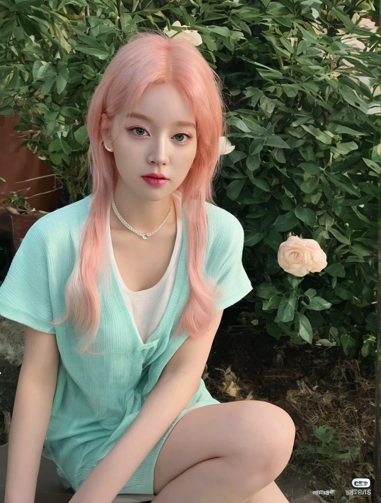 8K high quality,1 woman,Pink Hair:1.5