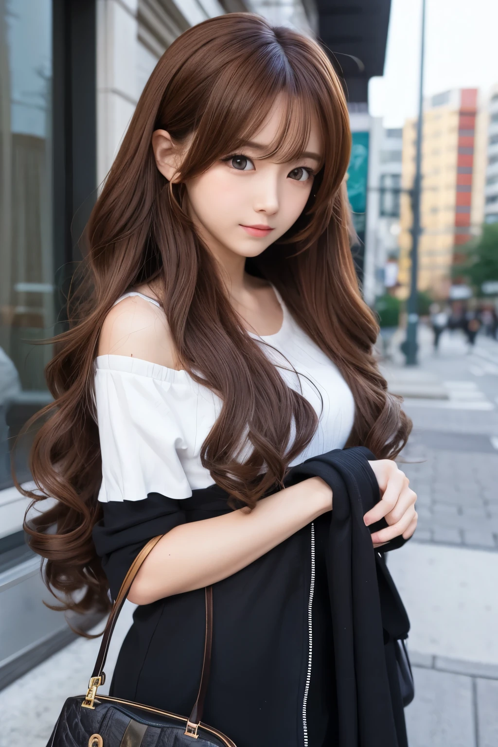Long curly hair anime girl