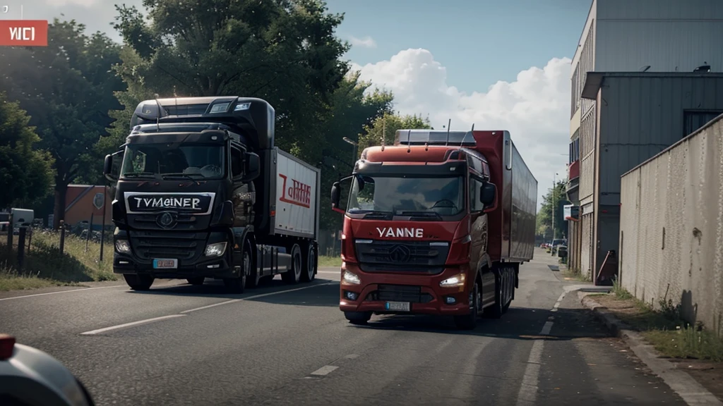 generate a YouTube thumbnail for YouTube live stream of euro truck simulator 2 shows a truck and €20000 is written and LEGEND GAMING TS is LIVE written on a side