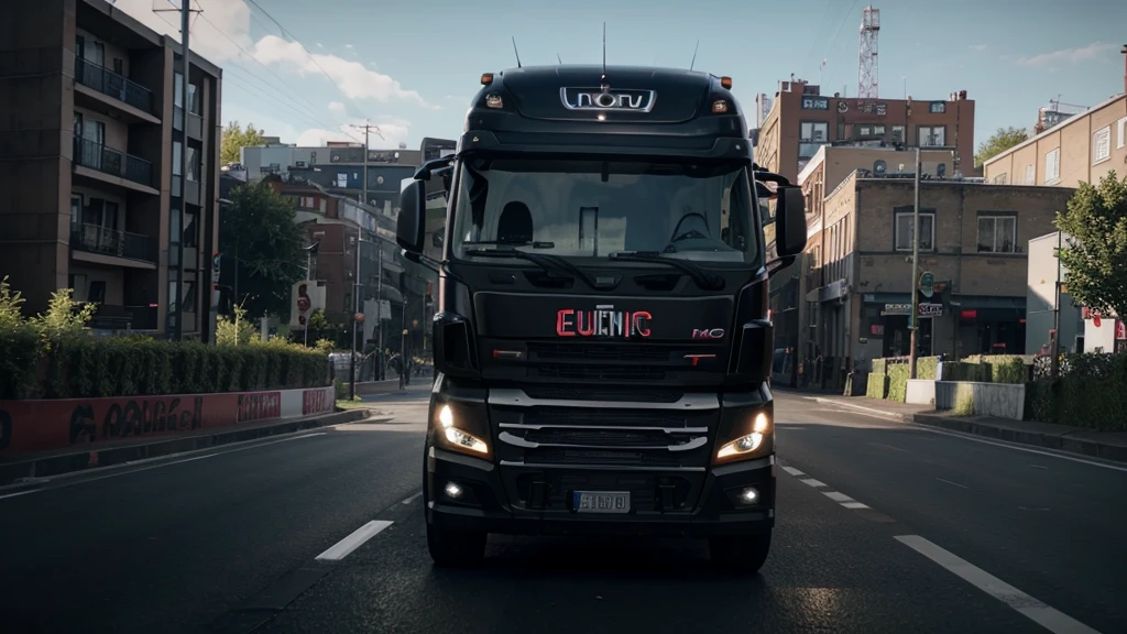 generate a YouTube thumbnail for YouTube live stream of euro truck simulator 2 shows a truck and €20000 is written and LEGEND GAMING TS is LIVE written on a side