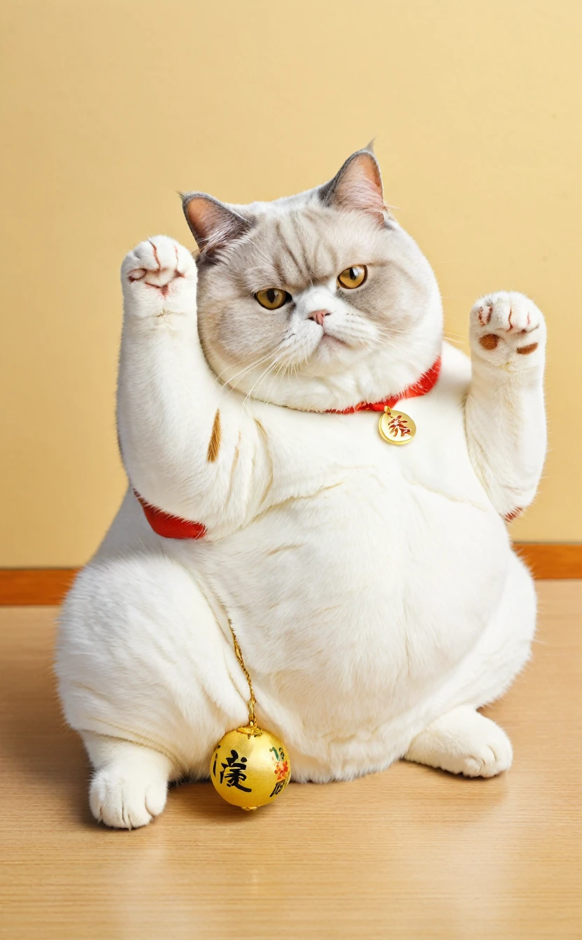 Fat Cat,Action-packed backgrounds,Clear, high-quality photos,Upper Body,Lucky Cat,