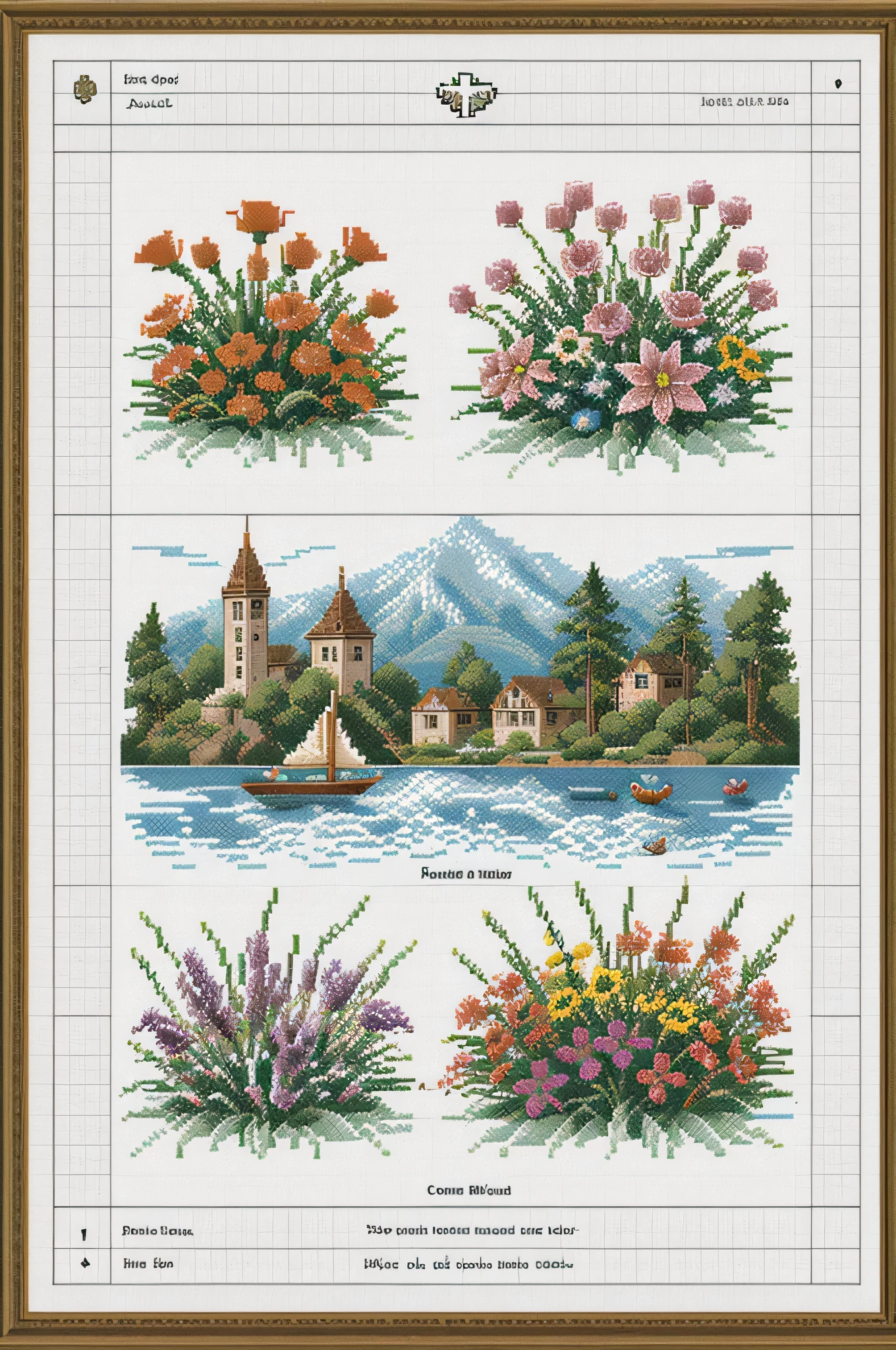 cross stitch pattern, pixelart