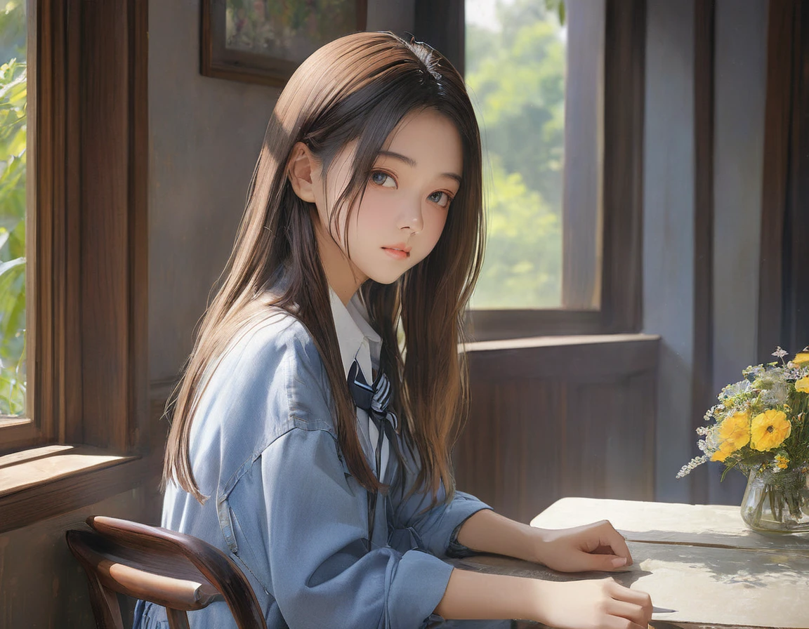 (masterpiece, Highest quality:1.2), One girl, alone, 15 years old