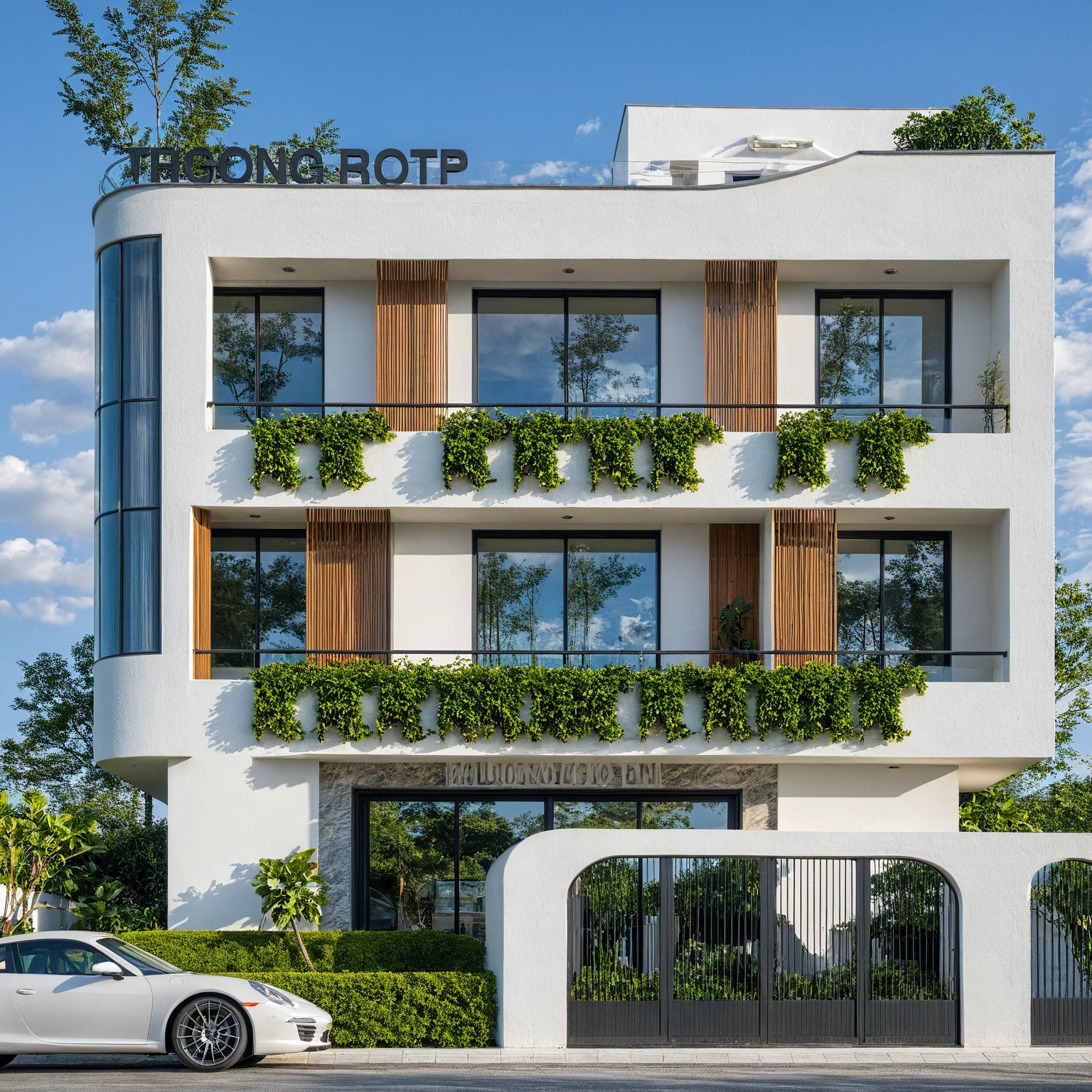 Masterpiece, high quality, best quality, authentic, super detail, outdoors, onestoreyvillaXL, aiaigroup, house style modern on the street ,stairs, white wall ,road,pavement, grass, trees, sky, cloud, (daylight:1.1)
