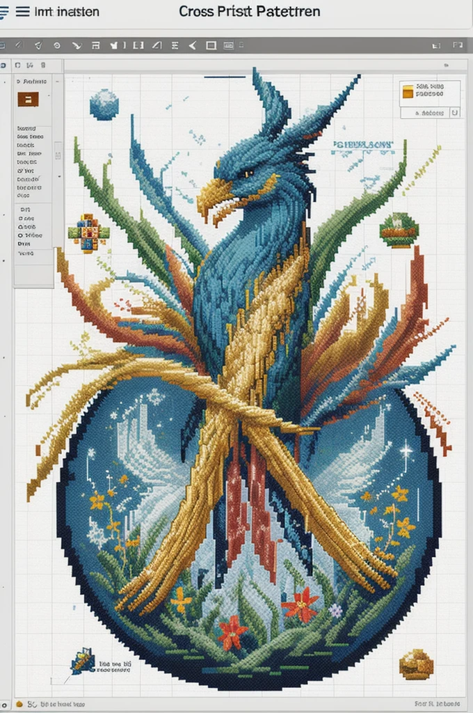 cross stitch pattern, pixelart