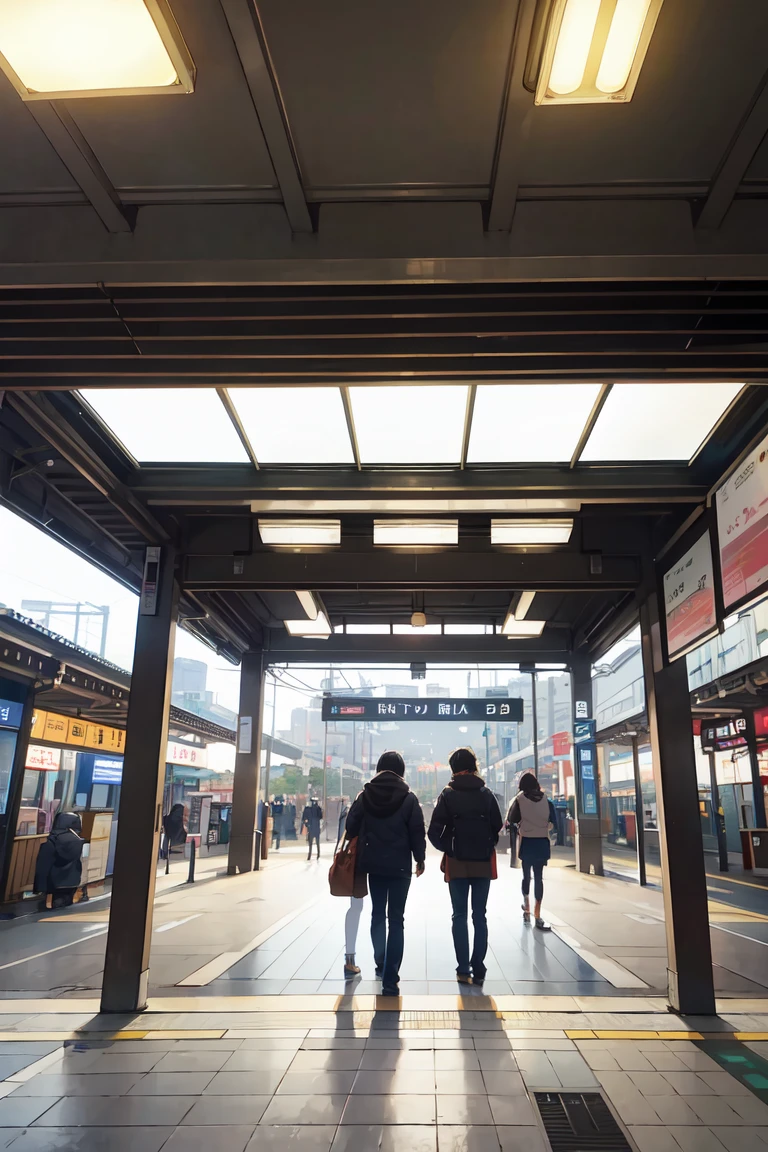 Please use Ueno Station as a background.