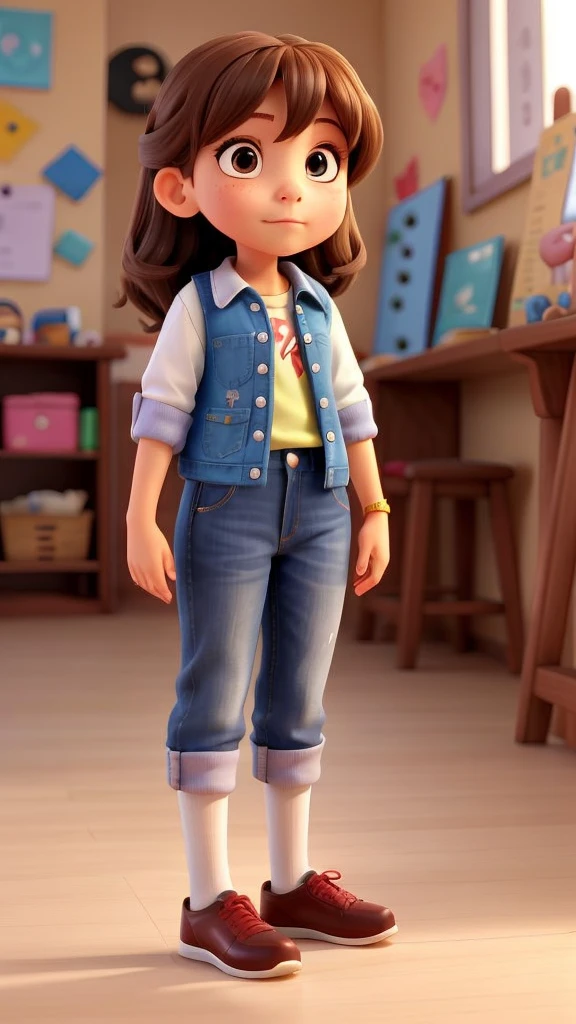 She is smiling