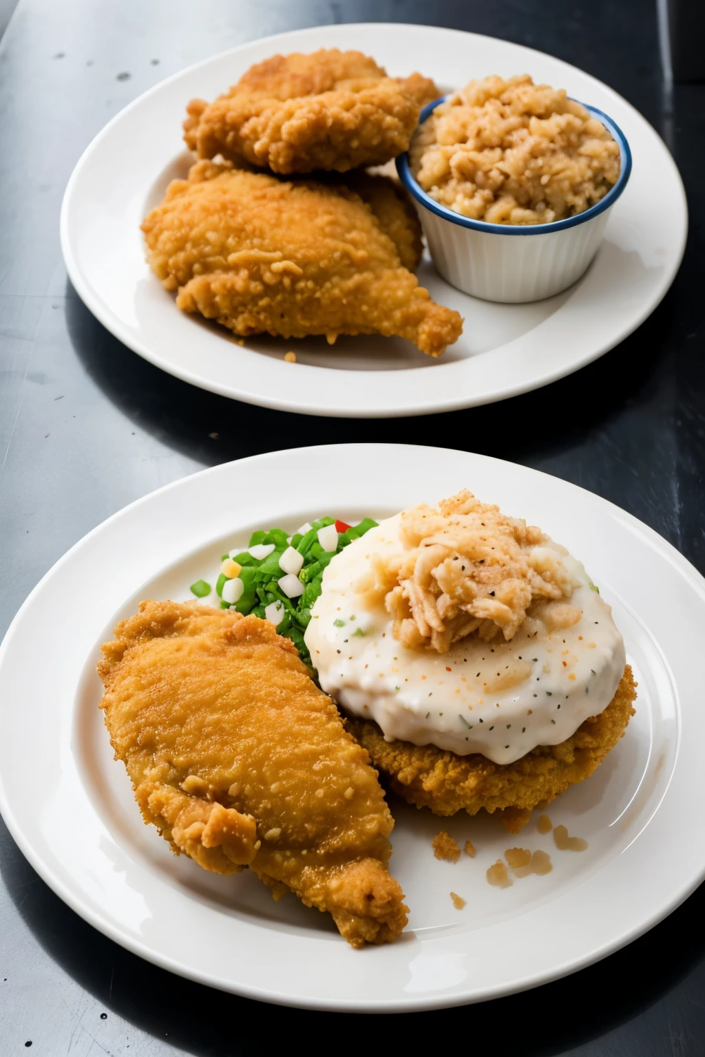 KFC fried chicken topped with minced fermented fish