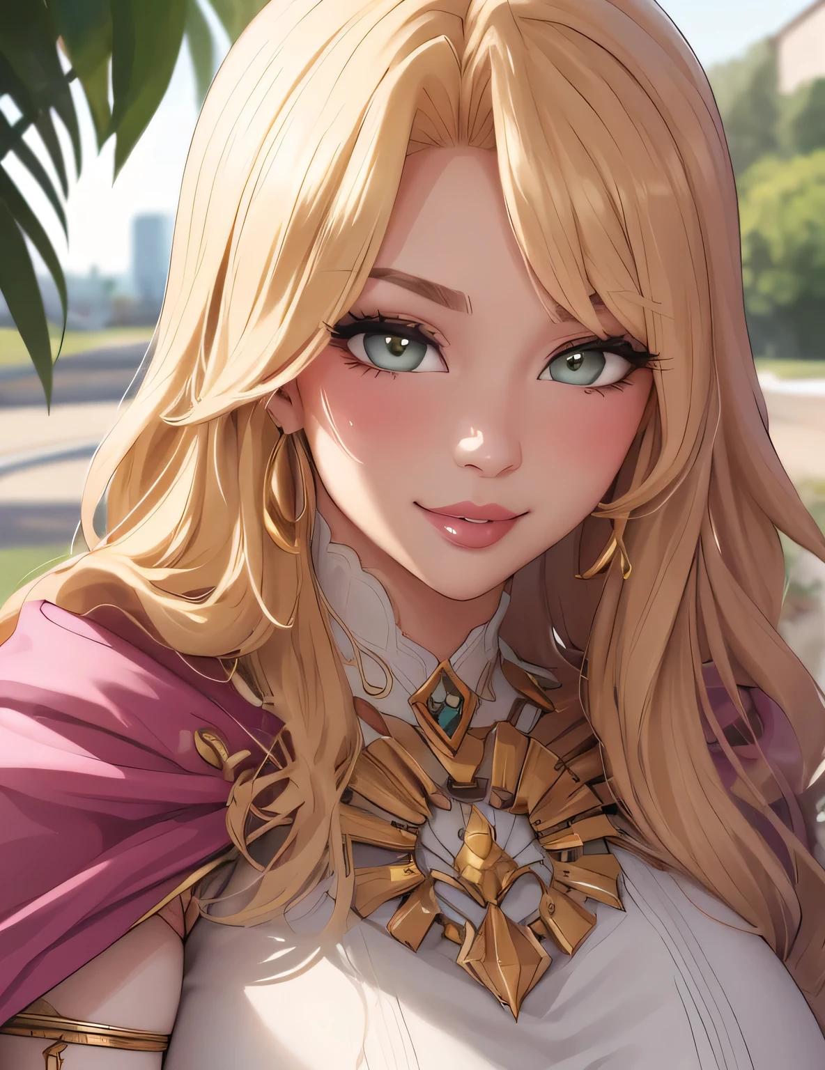 fe_elimine, gloves, white dress, elbow gloves, single glove, long dress, cape, jewelry, white gloves, armlet, bracelet, circlet, gold trim, (masterpiece, best quality, 8k, HD, ultra-detailed), realistic style, garden 2.0, looking at viewer 2.0, blushing, beautiful eyes, very sexy smile 2.0, very luscious lips 2.0, very heavy eyeshadow 2.0, very heavy makeup 2.0, very thick lips 2.0, very glossy lips 2.0, very pouty lips 2.0, lustrous skin 2.0, shiny skin 2.0, very beautiful 2.0, very curvy 2.0, very sexy 2.0, very thick 2.0, skindentation 2.0, very sexy smile 2.0, very luscious lips 2.0, face shot 2.0, facing camera 2.0, very heavy eyeshadow 2.0, very heavy makeup 2.0, round face, very thick lips 2.0, very glossy lips 2.0, very pouty lips 2.0, lustrous skin 2.0, shiny skin 2.0, very beautiful 2.0, very curvy 2.0, very sexy 2.0, very thick 2.0, very gigantic lips 2.0, very sexy smile 2.0, very luscious lips 2.0, very heavy eyeshadow 2.0, very heavy makeup 2.0, round face, very thick lips 2.0, very glossy lips 2.0, very pouty lips 2.0, lustrous skin 2.0, shiny skin 2.0, very beautiful 2.0, very curvy 2.0, very sexy 2.0, very thick 2.0, very toned 2.0, very sexy smile 2.0, very luscious lips 2.0, very toned 2.0, very toned 2.0, very sexy smile 2.0, very luscious lips 2.0, wide hips 2.0, very gigantic thighs 2.0, very small waist 2.0, very thick thighs 2.0, skindentation 2.0, very heavy eyeshadow 2.0, very heavy makeup 2.0, round face, very thick lips 2.0, very glossy lips 2.0, very pouty lips 2.0, lustrous skin 2.0, shiny skin 2.0, very beautiful 2.0, very curvy 2.0, very sexy 2.0, very thick 2.0, very gigantic breasts 2.0, very sexy 2.0, very gigantic lips 2.0, very thick thighs 2.0, hourglass waist 2.0, face shot 2.0, very close up shot 2.0, face shot 2.0, very close up shot 2.0, face shot 2.0, very close up shot 2.0, face shot 2.0, very close up shot 2.0, face shot 2.0, very close up shot 2.0, face shot 2.0, very close up shot 2.0, face shot 2.0, face shot 2.0