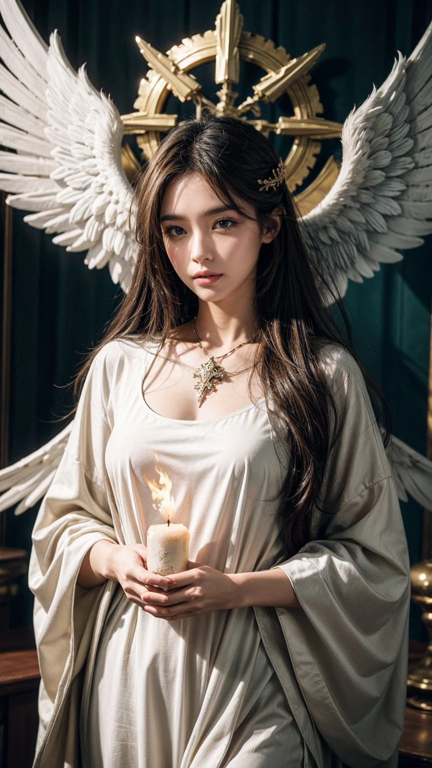 Guardian Angel and Sacred Flame, Stunning and impactful images, Very detailed and impeccable, 4K clarity