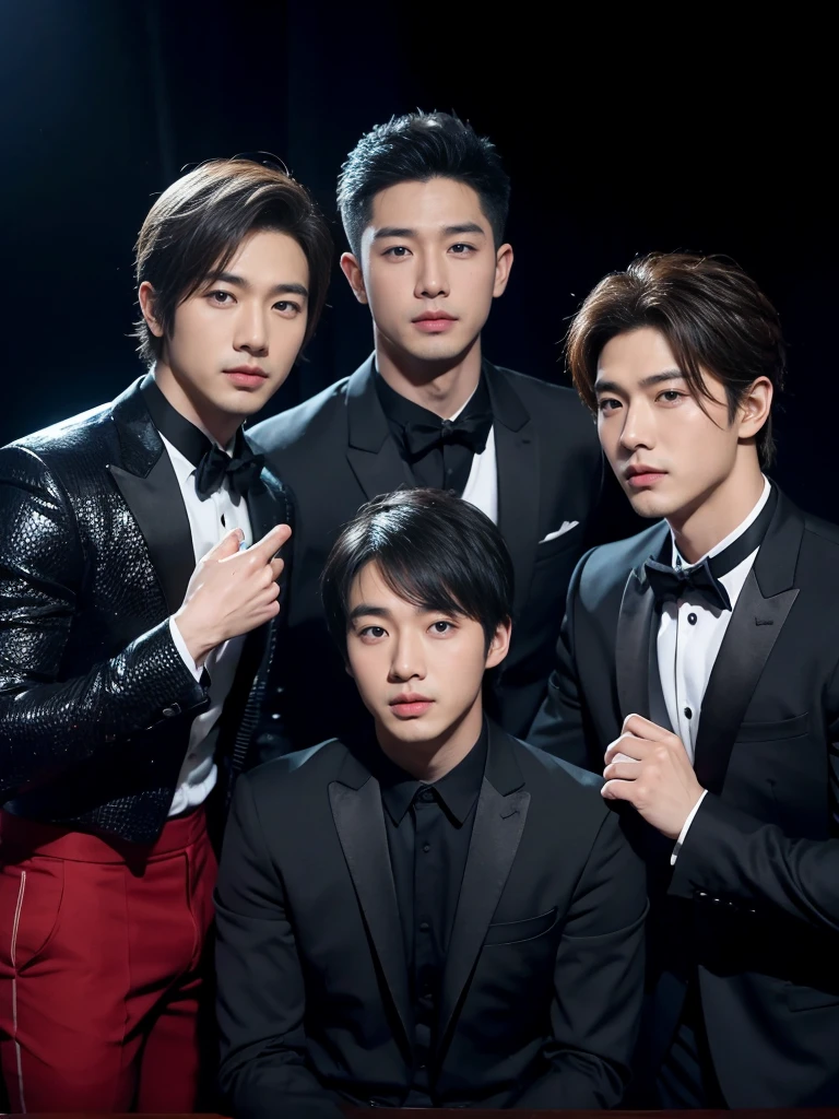 Handsome asian boy band