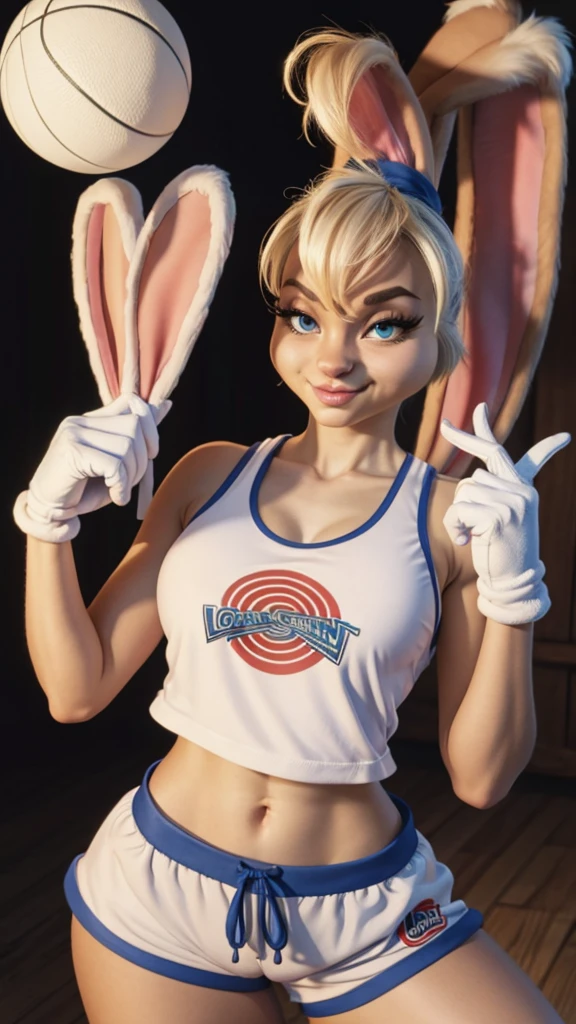 lolabunny
furry, white shorts, white gloves, tank top, sportswear
animal nose