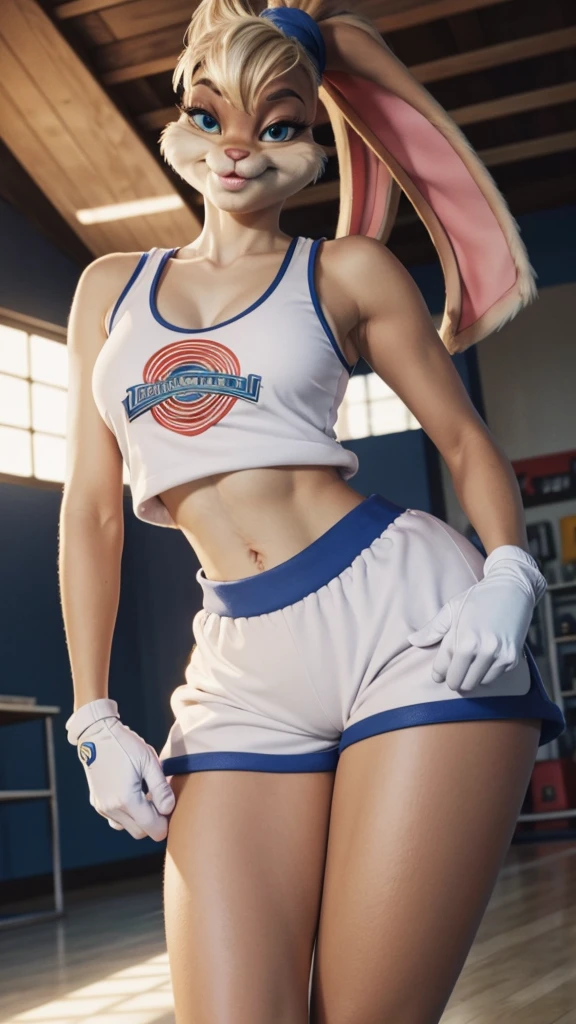 lolabunny
furry, white shorts, white gloves, tank top, sportswear
animal nose