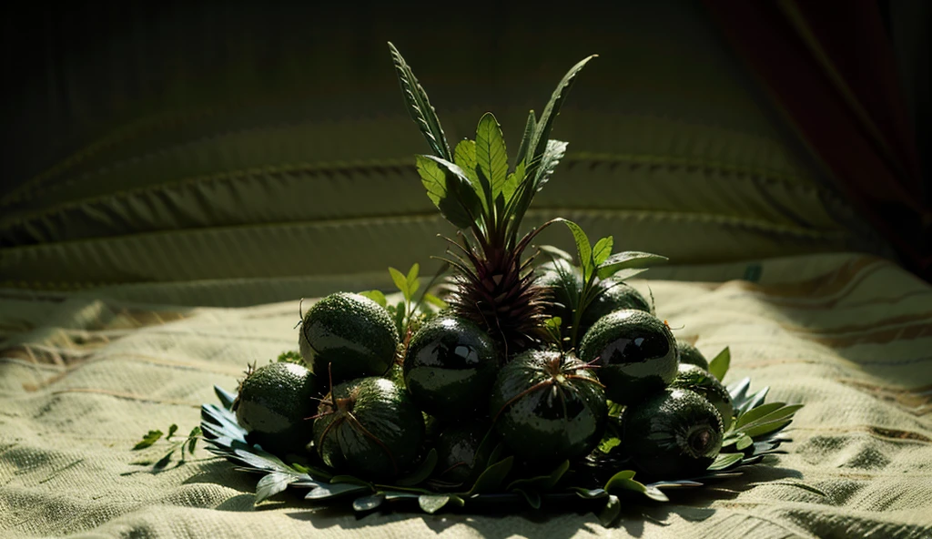 ((best quality)), ((masterpiece)), (detailed), New sprouts;Clean background;green;The background glows;There is a light source