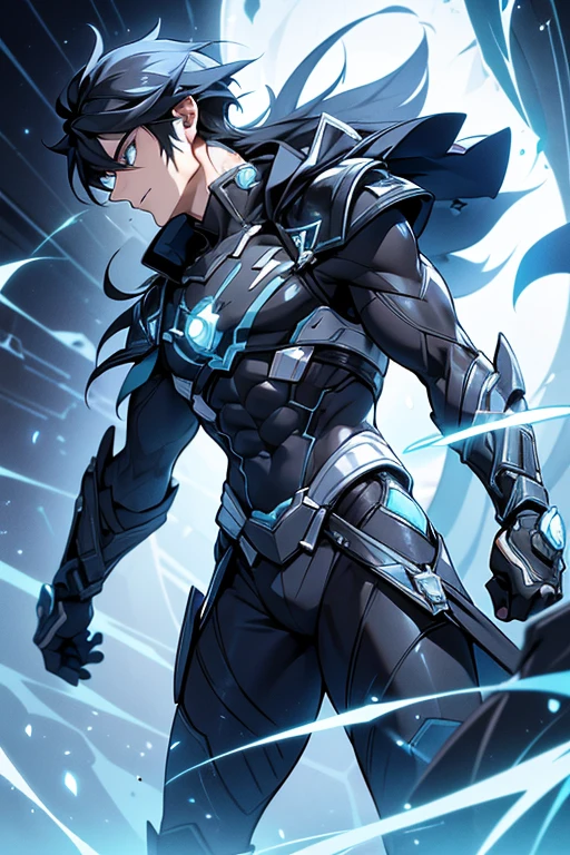 

"The protagonist of 'Infinite Creation System' is a young man in his early twenties, standing tall at six feet with a lean, athletic build honed by years of rigorous training. His hair, a striking shade of midnight black, falls in unruly waves that frame a chiseled face marked by determination and a hint of youthful defiance. His piercing azure eyes, often described as windows to his soul, reflect a mix of intelligence and a relentless drive for perfection.

Dressed in a form-fitting, high-tech combat suit adorned with intricate circuitry and glowing accents, he cuts a figure that seamlessly blends functionality with futuristic elegance. Across his back, a sleek energy blade rests in a sheath, a testament to his prowess in both close-quarters combat and strategic foresight. Despite his outward confidence, there's a subtle air of mystery surrounding him, stemming from his enigmatic past and the untapped potential that lies within.

His demeanor is calm and collected, yet beneath the surface, a storm of emotions and aspirations swirls—a testament to his complex character and unwavering determination to reshape the world according to his vision."