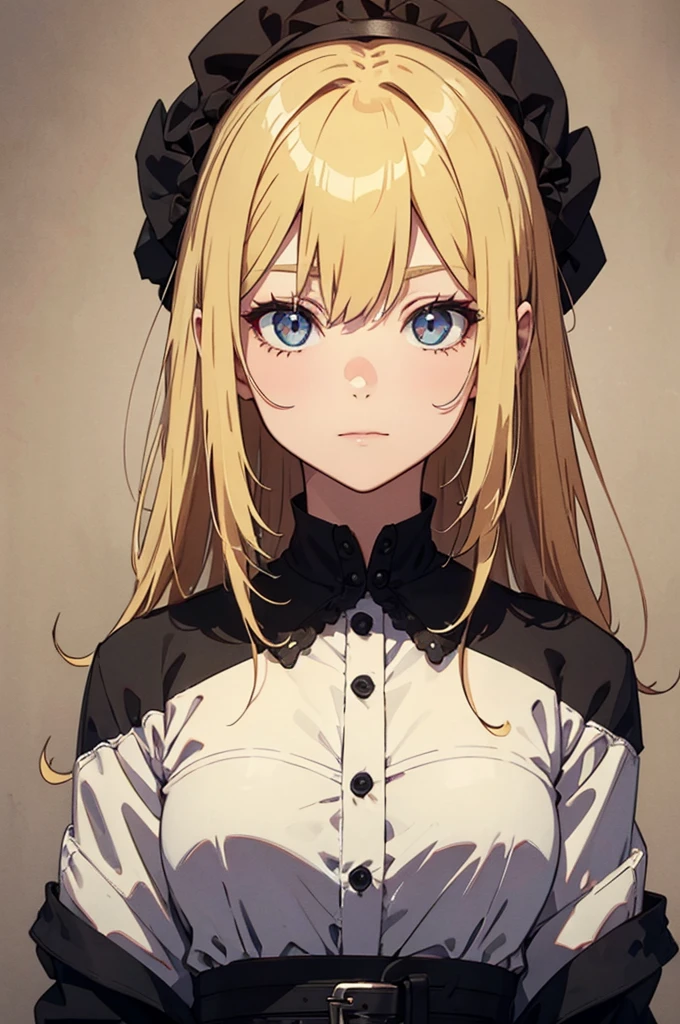 a person with blonde hair and dark roots.