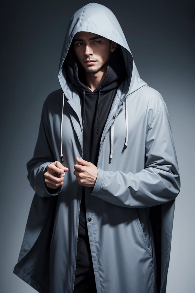 a very handsome hooded man