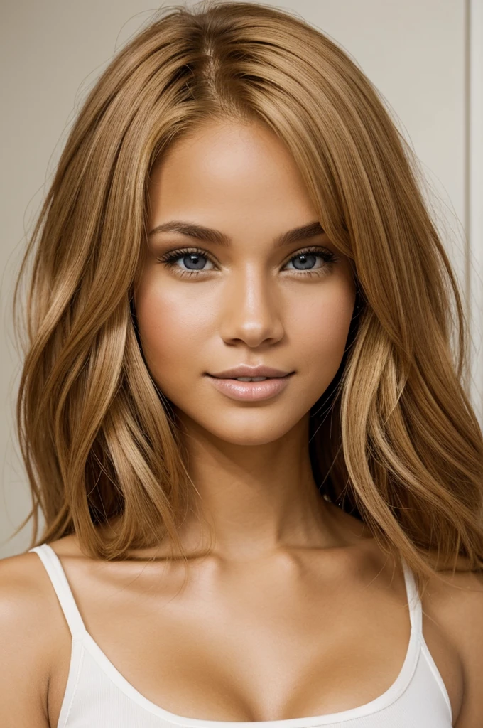 Medium blonde red, light skin, 23-year old female.