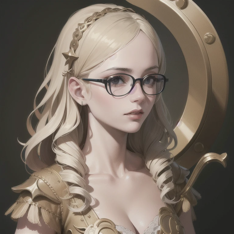 (Masterpiece, Best Quality, Highres:1.4), Detailed, Intricate Details, 4K,
color splashes, line art, art, fibonacci,girl, Wearing glasses, blonde hair