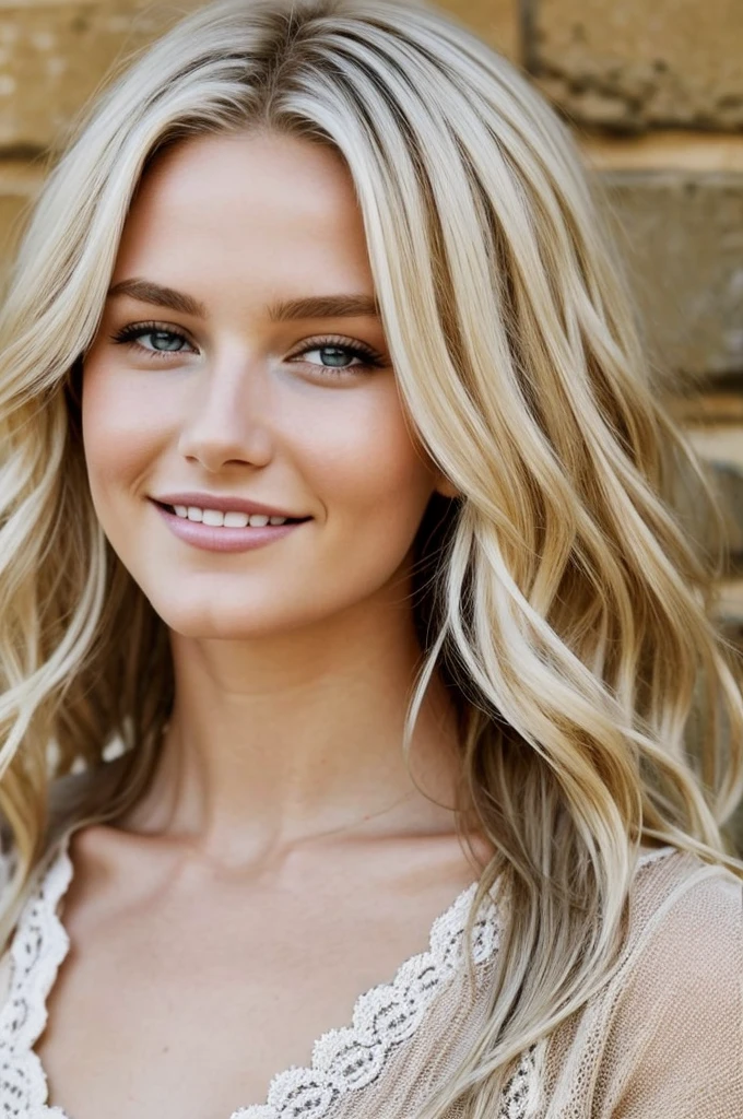 1 fille dans, 19 ans, seulement, De longs cheveux ondulés, Colossal , longs cheveux blonds en désordre et venteux, caméra tournée vers le bas, à genoux sur le sol, regardant la caméra, demi sourire, se mordre la lèvre, cheveux blond, Tout le corps, (Fond d'écran 8k extrêmement détaillé), Éclairage doux, haute qualité, grain de film, Mise au point nette du Fujifilm XT3, f5.6, 50mm, détail élevé, netteté,(Lumière naturelle), (séduisant), haut de sport en tricot épaules à découvert rayures épaisses, jupe noire pure, révélateur, réaliste, Un sexy