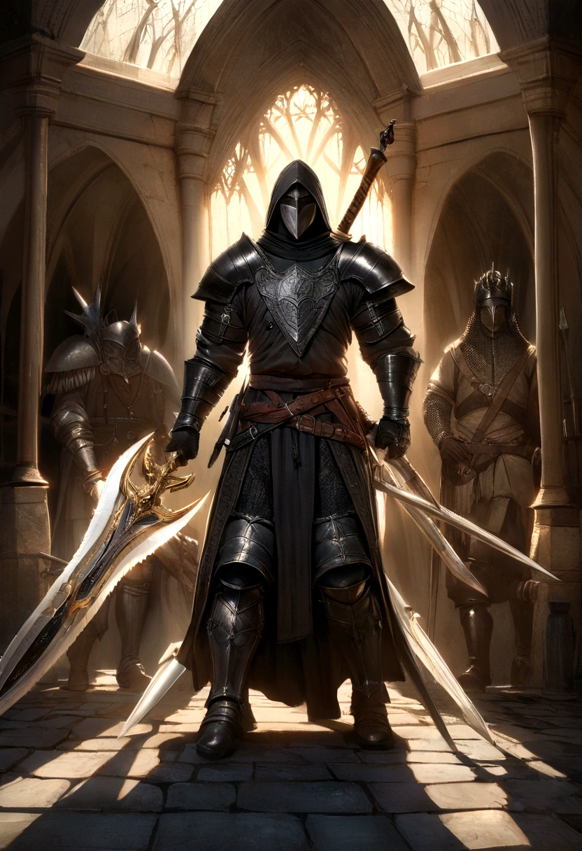 There is a spear,There are stars and black patterns on it, Bright Soul Blade, Glowing Spikes, Parker Blade Styles, raytraced blade, sword, Bright Barracuda, Intricate Fantasy Spear, Sword weapons, Medieval spears, Magic Fury, Realistic Parker,Arop Blade,obsidian,siderite。
