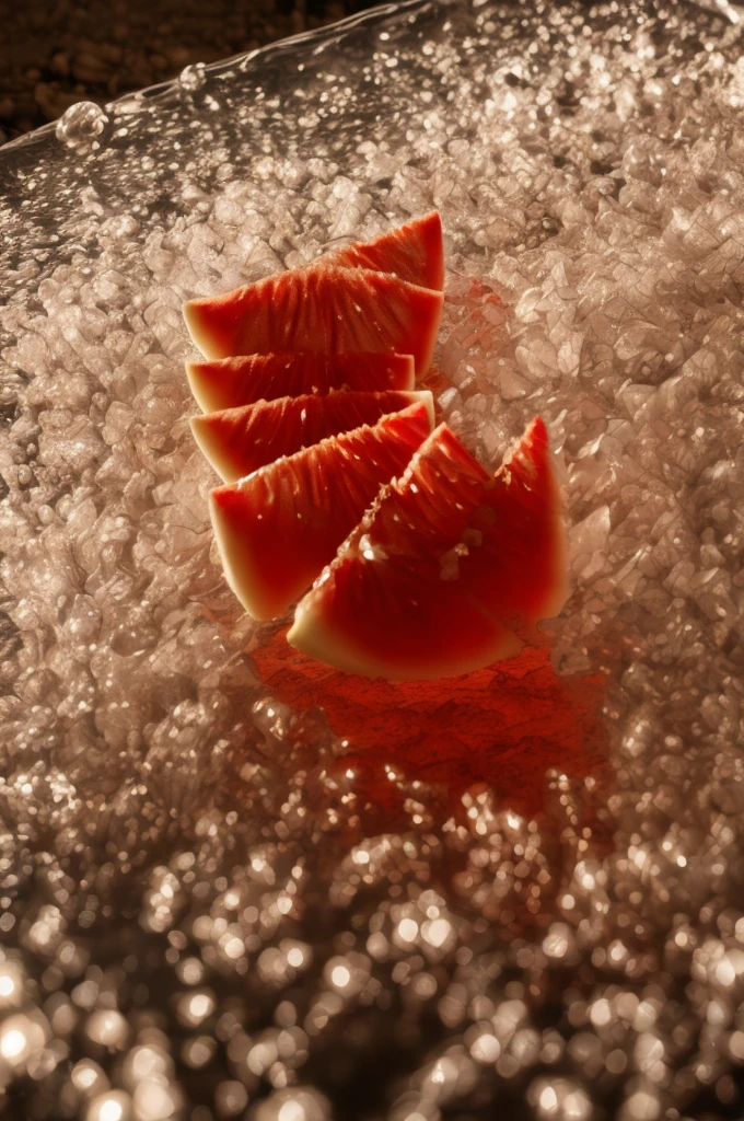 (best quality,4K,8K,high resolution,masterpiece:1.2),Very detailed,(Practical,photoPractical,photo-Practical:1.37),Creative font design,Icy texture,Crystal ice,snow,cold,snowflakes,crack,summer,Delicious fruit,Detailed ice texture,Dark background,Sparkling texture,Freeze Mail,Flashing icy pattern,Refreshing color,Fruit slices in the sun,Juicy grapes,Chilled watermelon slices,Cool feeling,Juxtaposition of warm and cool colors,Bright red strawberries,Water drops on fruit,Letter fragments in ice,snow-covered branches,Translucent ice fragments,Clear fonts,Cool blue tones,Cold Engraving.3d