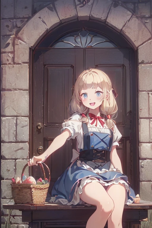 (perky chest:1.2), (pointed chest:1.2),(((Black Tunic:1.3))),(((cakes and bread in the basket),Cute and beautiful girl,Cute round face,Cute smile,with blush cheeks,Red Lip,a girl 22 years old, nsfw:1.2, beautiful body:1.3), shinny skin, BREAK, ((alice in the wonderland:1.3, cute, kawaii, lovely, funny, a girl falling down from sky:1.3, girl flying in sky:1.2, girl floating in air:1.3, rolling upskirt by wind:1.5, (with sparkling eyes and a contagious smile),open mouth, Looking at Viewer, surprised, putting hands on crotch over the skirts:1.35)), BREAK, ((floating things as follows:1.3, PlayingCards, Trump, tea cup, tea pot, tea spoons, pocket watch:1.3, lip sticks, candies:1.2, cookies, jam bottles, classical door_keys)), ((long purply_Blue dress :1.5, wearing long flaired skirt:1.3, the skirt is blowing:1.3, cute White Apron, black stockingedium long platinum-blonde hair:1.2, twin tail hair:1.6, tied hair with a large ribbon), (Blue eyes, bright pupils with highlights, detailed eyes), (lying down on your back:0.7, spreading legs with rising up straight:0.7), sexy posture, fantastic colorful art, (fantasy art:1.2, wondered images), ((correct anatomy:1.5, perfect anatomy:1.3, correct hand, small foot:1.2)),
