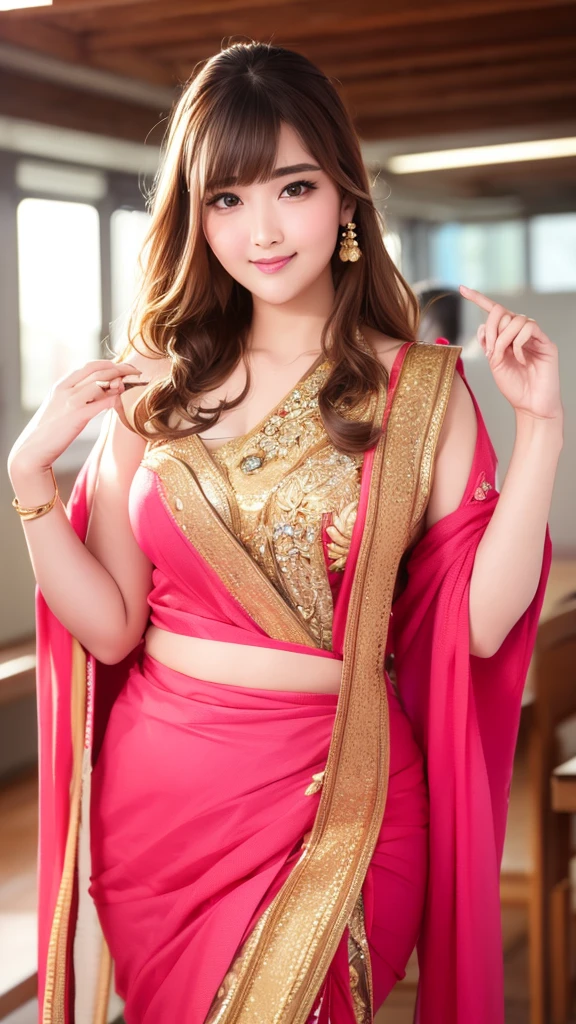 Beauty, Mystical Eyes、Big 、Super sexy、Pale skin、Shiny Hair、Super long hair、Loose and fluffy perm、Close to blonde、Are fat、fat、smile、Heavy makeup、Pink lipstick、Thick lipoisturized lips、Plump、Voluptuous、Indian、looking at the camera、Has bangs、Bangs fall on the forehead、Frivolous、Gal High Student、I'm rubbing my breasts、blue sky、White cloud、Pool