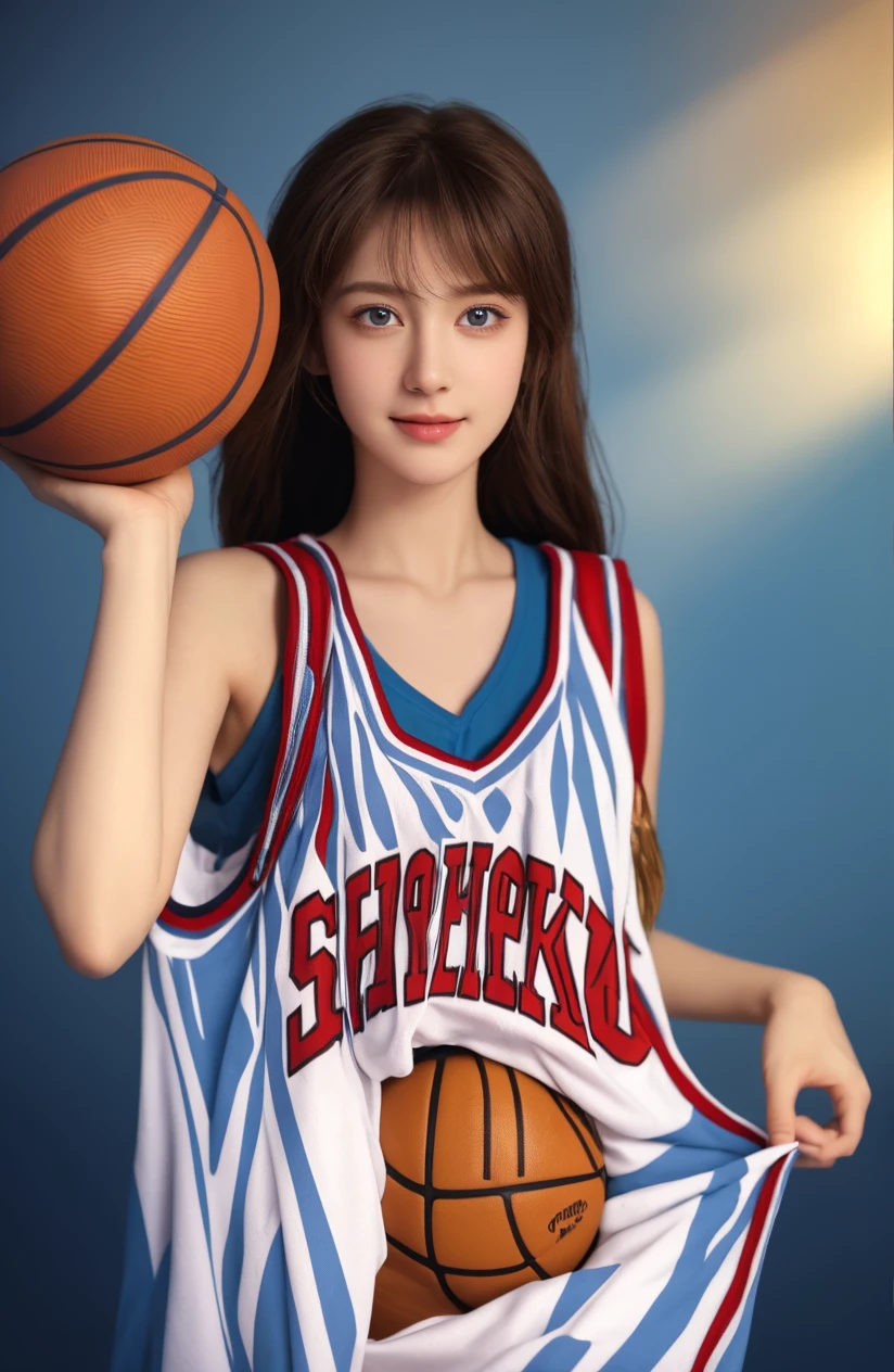 <lora:chilloutmixss_xss10>,,young, slim, basketball uniform,nsfw,White background