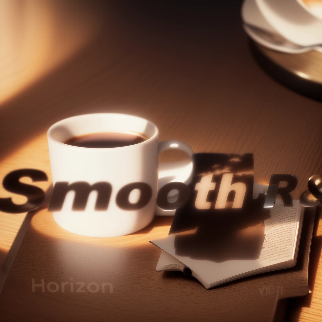 Close-up of a book and a coffee cup on a table, Smooth, Smooth in 8k, Smooth!], Smooth 4k, hdr Smooth, Smooth in _ background, Smooth hd, Smooth feature, Smooth rendering, 8 k Smooth, Smooth render, Smooth noise 4k, Smooth texture, 4 k Smooth, Smooth in background, vray Smooth