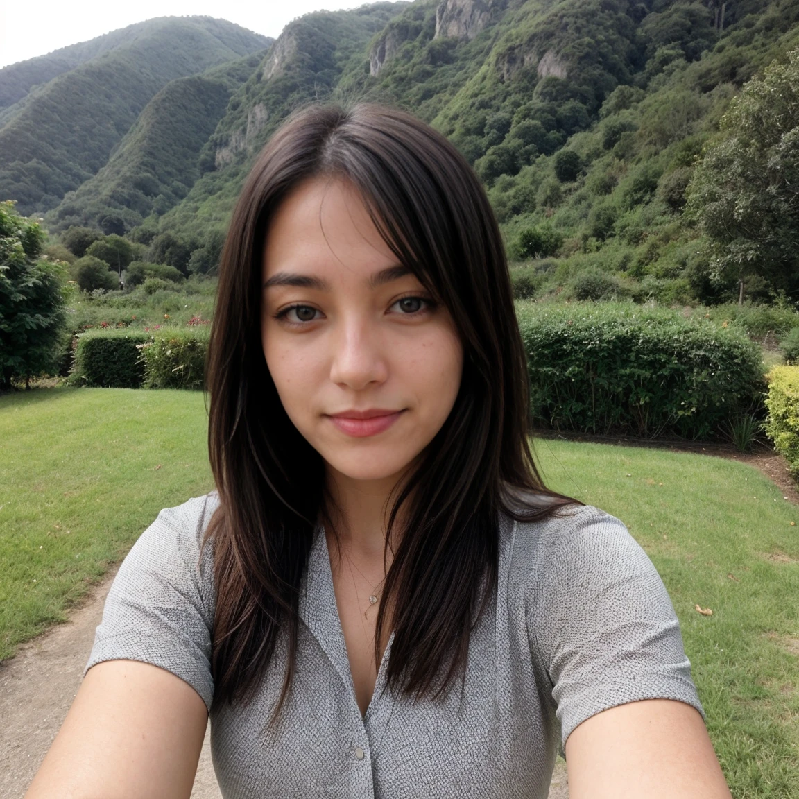a selfie d'a pretty young woman, prise avec l'appareil photo de l'iPhone (realistic, high resolution:1.3), 1 fille avec un corps parfait, Super thin face and brownish eyes,Longhaire, Random Color Tank Top:1.2, jeans court, tetas grandes,Exposer le décolleté
Info