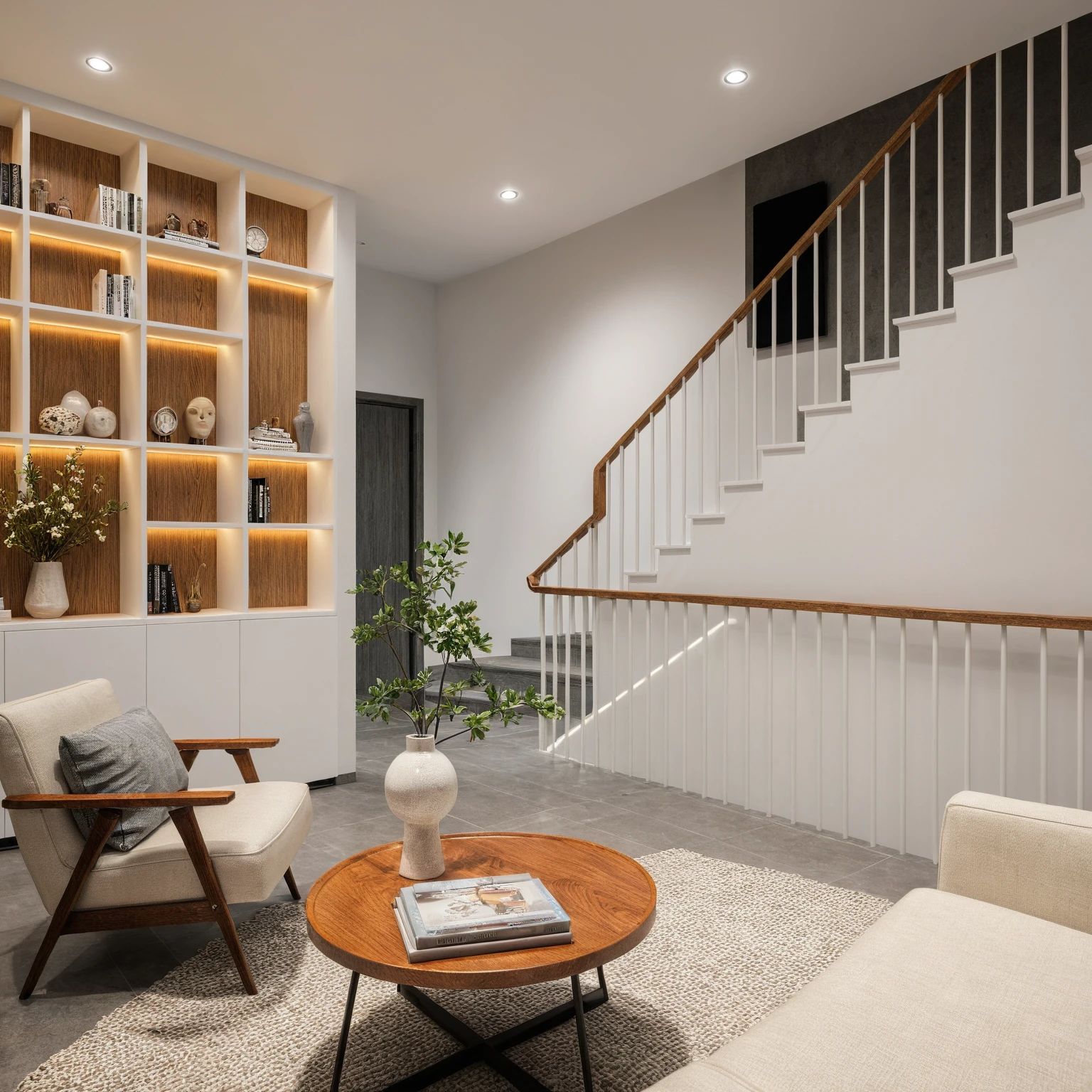 Real photo, modern livingroom, gorgeous design, modern style, shadows, volumetric lighting, shadows, high-end photography, fidelity, bright details, sharp, unique, winning photography award, Canon EOS 5D Mark IV DSLR camera, f/ 6 , ISO 100, 1/250 sec, uhd, 8k, natural soft light Of course, best quality, Super high resolution, floor made from Honed Brick Bond Tiles Cappuccino Marble Texture:1.2, morden rattan funiture:1.1