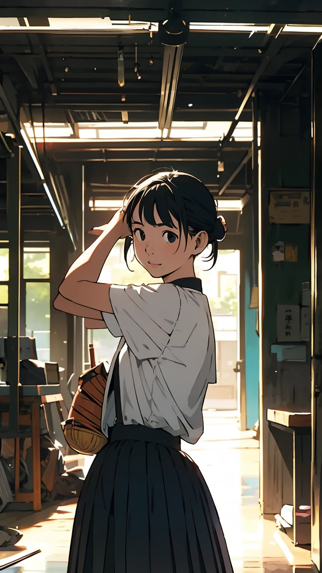 kendo,kendo,high school girl,game,Stance,Chudan-no-kamae,