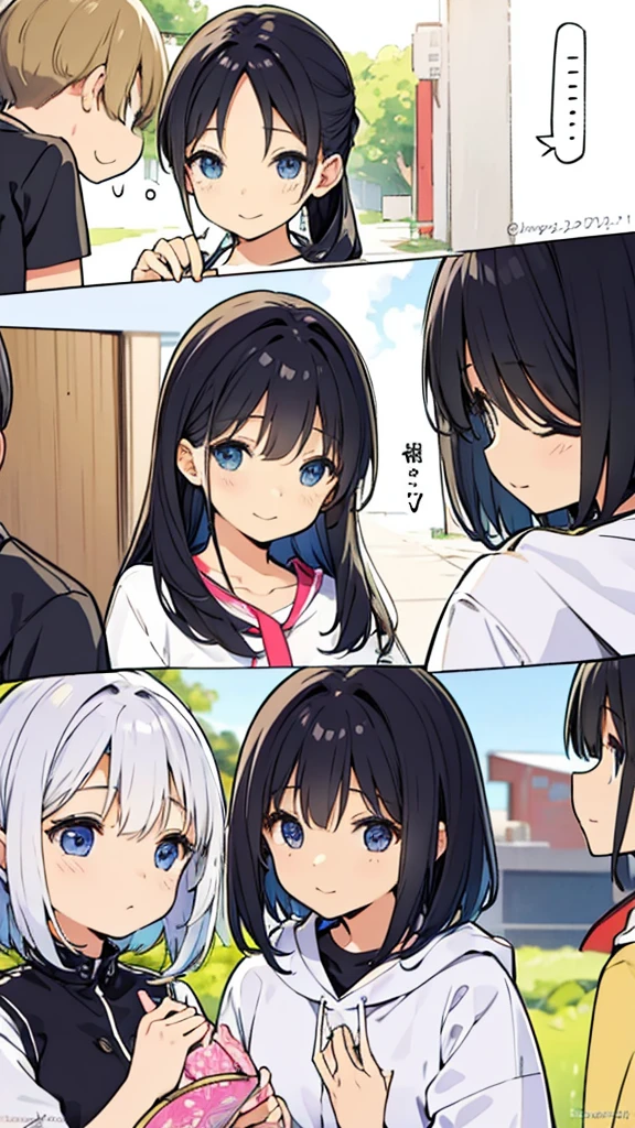 Three Women、Various hairstyles、Cute Smile