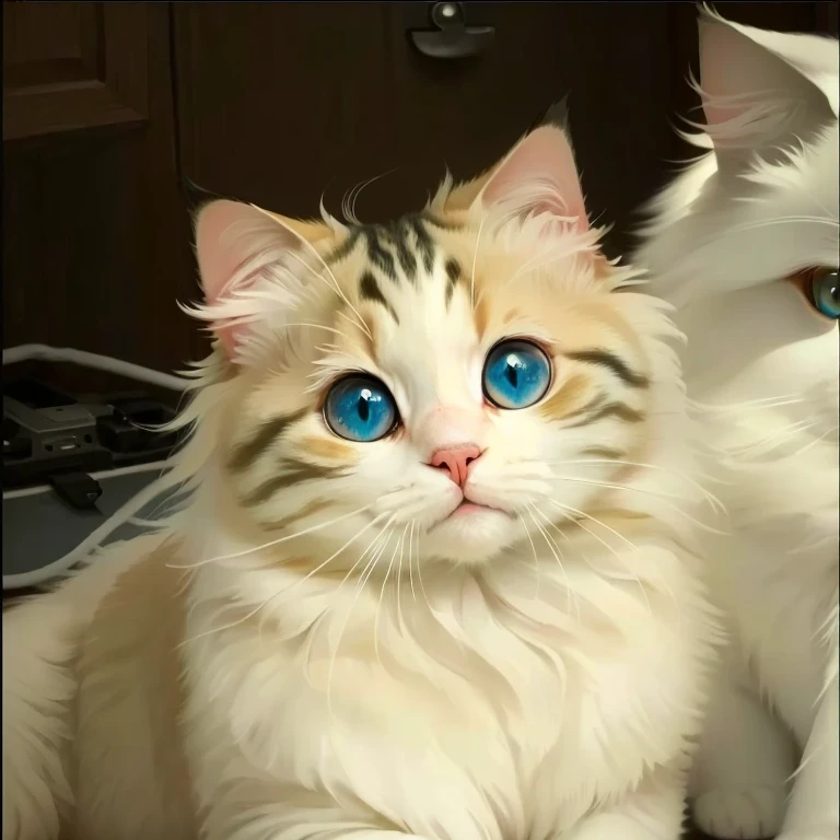 A cute ragdoll cat with big eyes