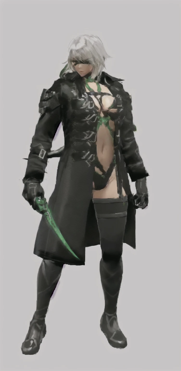 a woman in a black outfit and gloves posing for a picture, 2b, 2 b, snake-head female assin, katana zero video game character, hot reptile humanoid woman, fantasy outfit, snake woman hybrid, wearing witchblade armor, v from devil may cry as an elf, full body xianxia, full body female, goth cybersuit