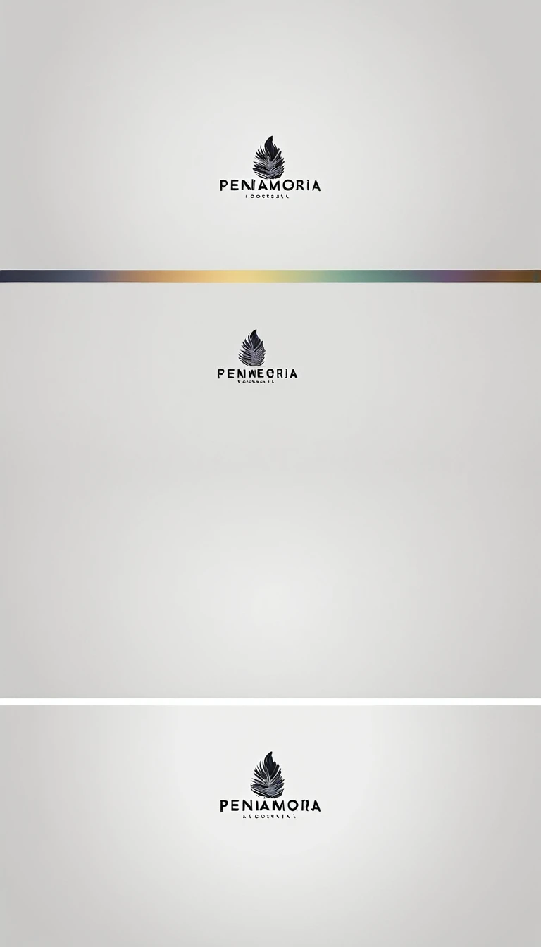 A minimal, modern, simple, cinematic logo design for the brand “Penamemoria". Create a modern, minimalistic, high-quality, icon of a boy feather