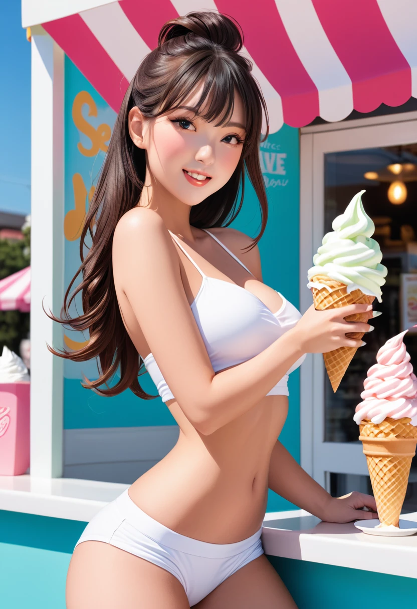 Sexy soft serve girl