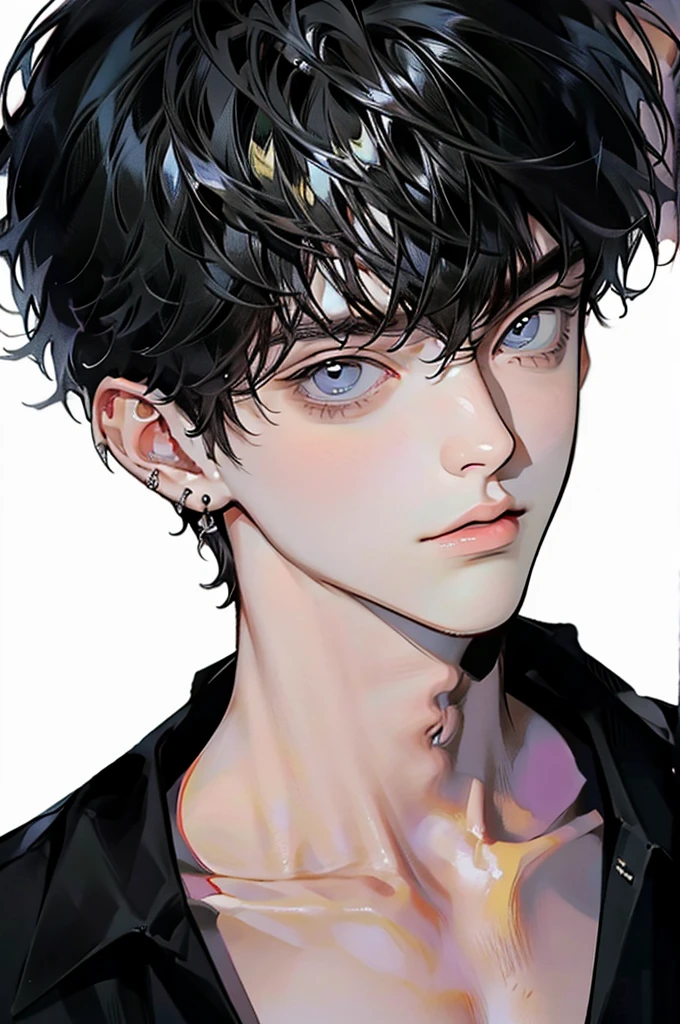 masterpiece, high quality, best quality, 2male, manhua face, handsome,