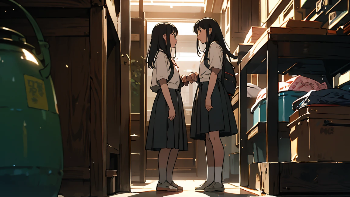 日本のkendoの防具を装備している女の子が竹刀をStanceている,Kendo protective equipment,kendo,high school girl,1people,Stance,Front-facing angle,Bust-up composition,Chudan-no-kamae,