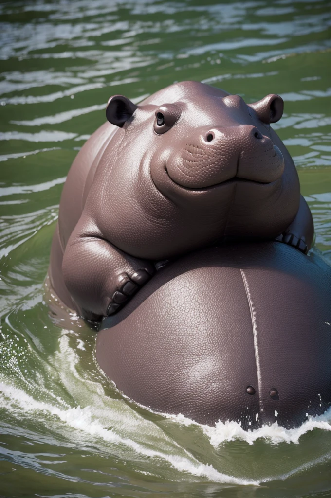 Make a hippo in the river