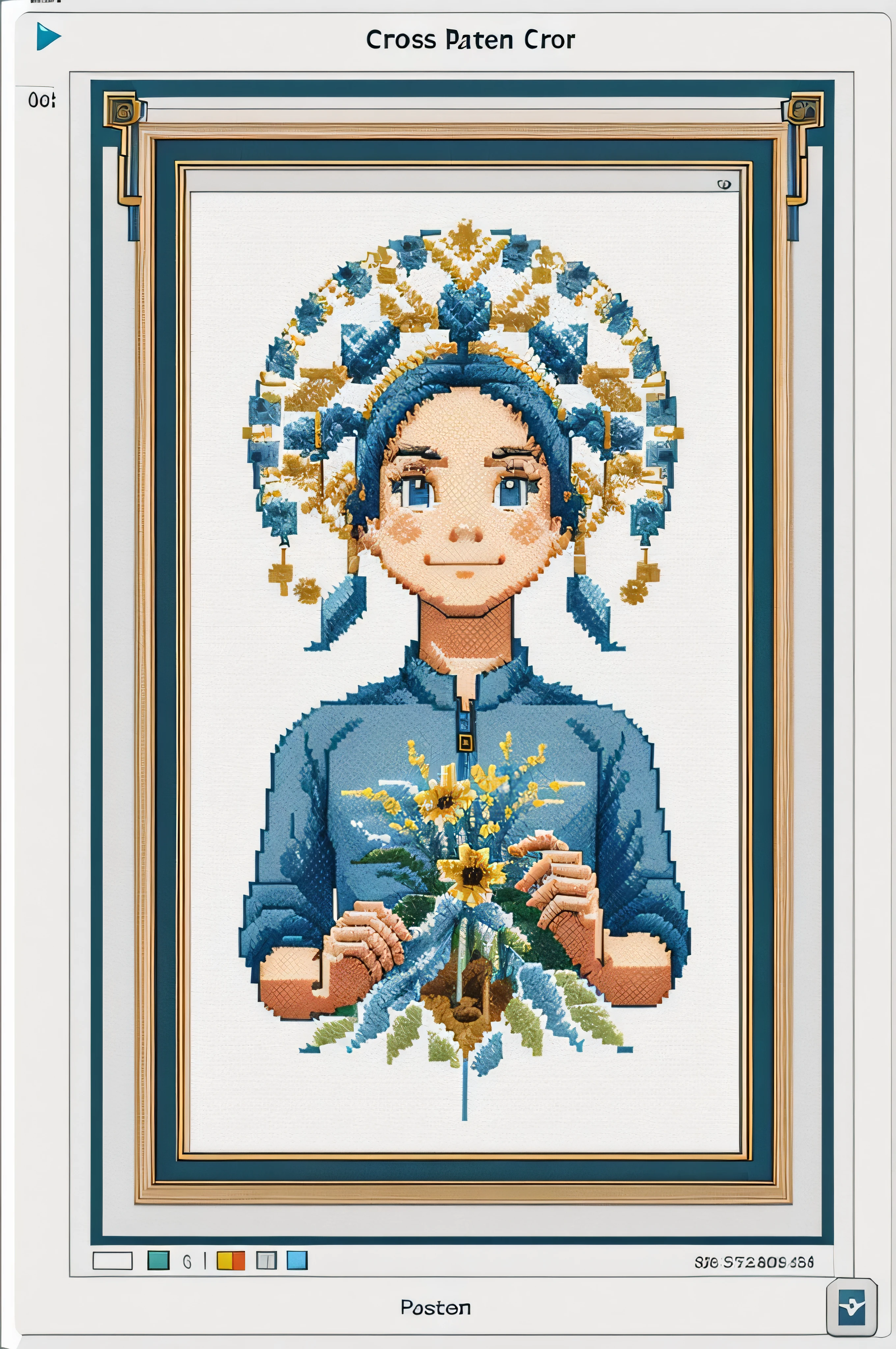 cross stitch pattern, pixelart