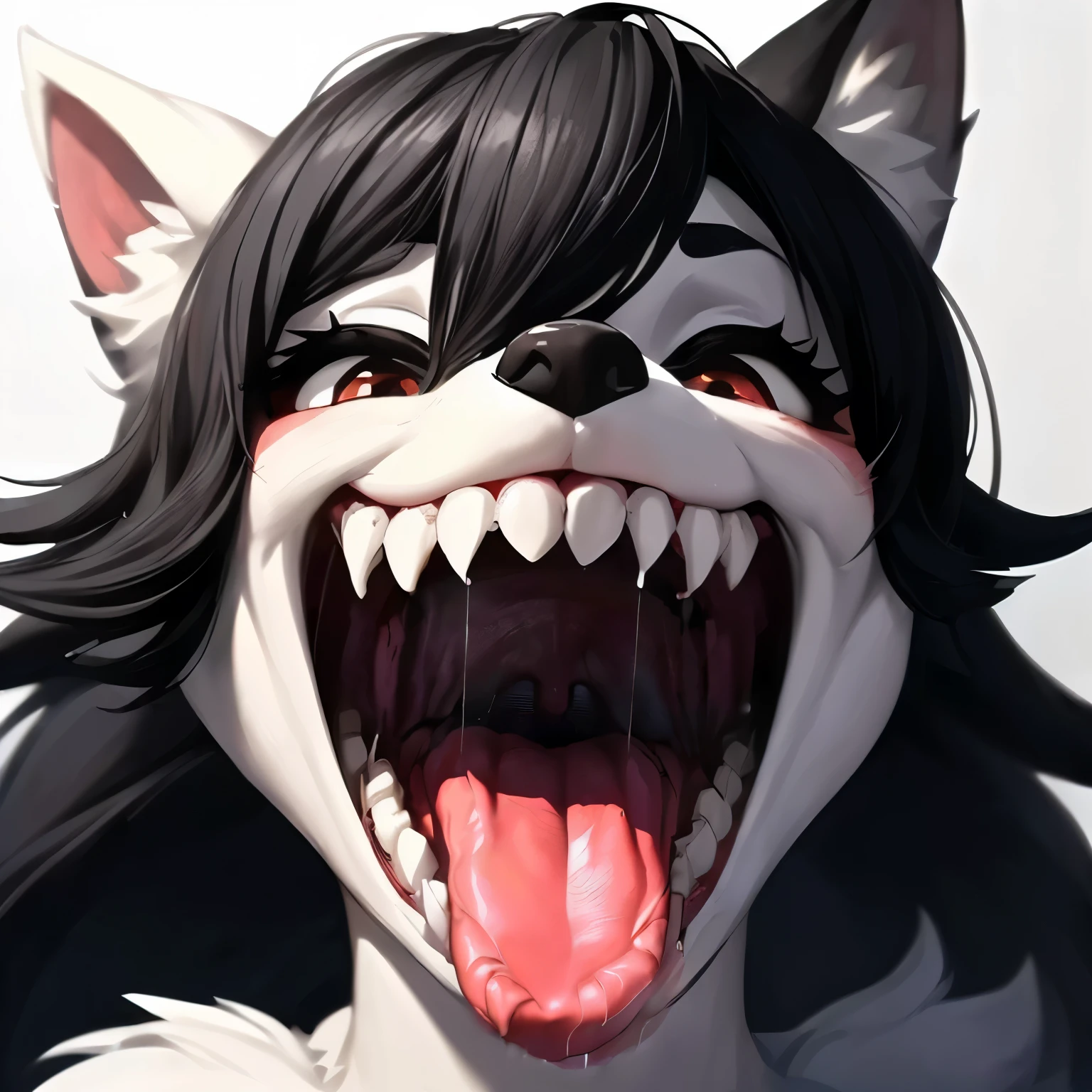 (best quality, 8k, 32k, masterpiece, UHD:1.2), highres, ((sharp focus)), detailed outfit, beautiful detailed mouth, delicate details, ((big uvula)), ((((saliva)))), Lighting from the front, highlight, red tongue