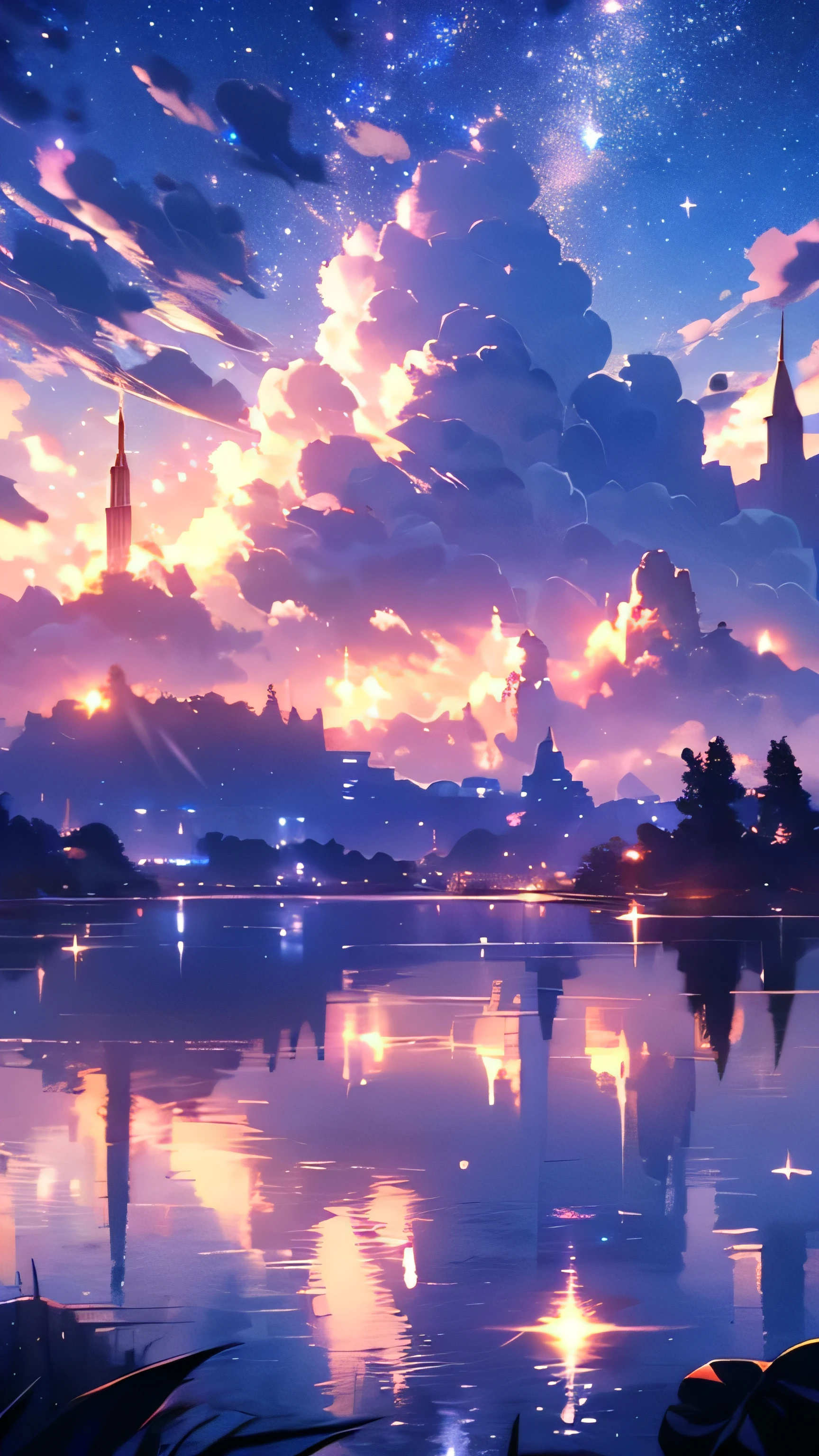 Outdoor, night, grass, Lying on your back, Countless stars shining in the sky, Astronomical observation, sleep, 16K, 1080P, (((masterpiece:1.4))), (highest quality:1.4), (Ultra-high resolution:1.4), (best quality:1.2), (ultra detail:1.3),