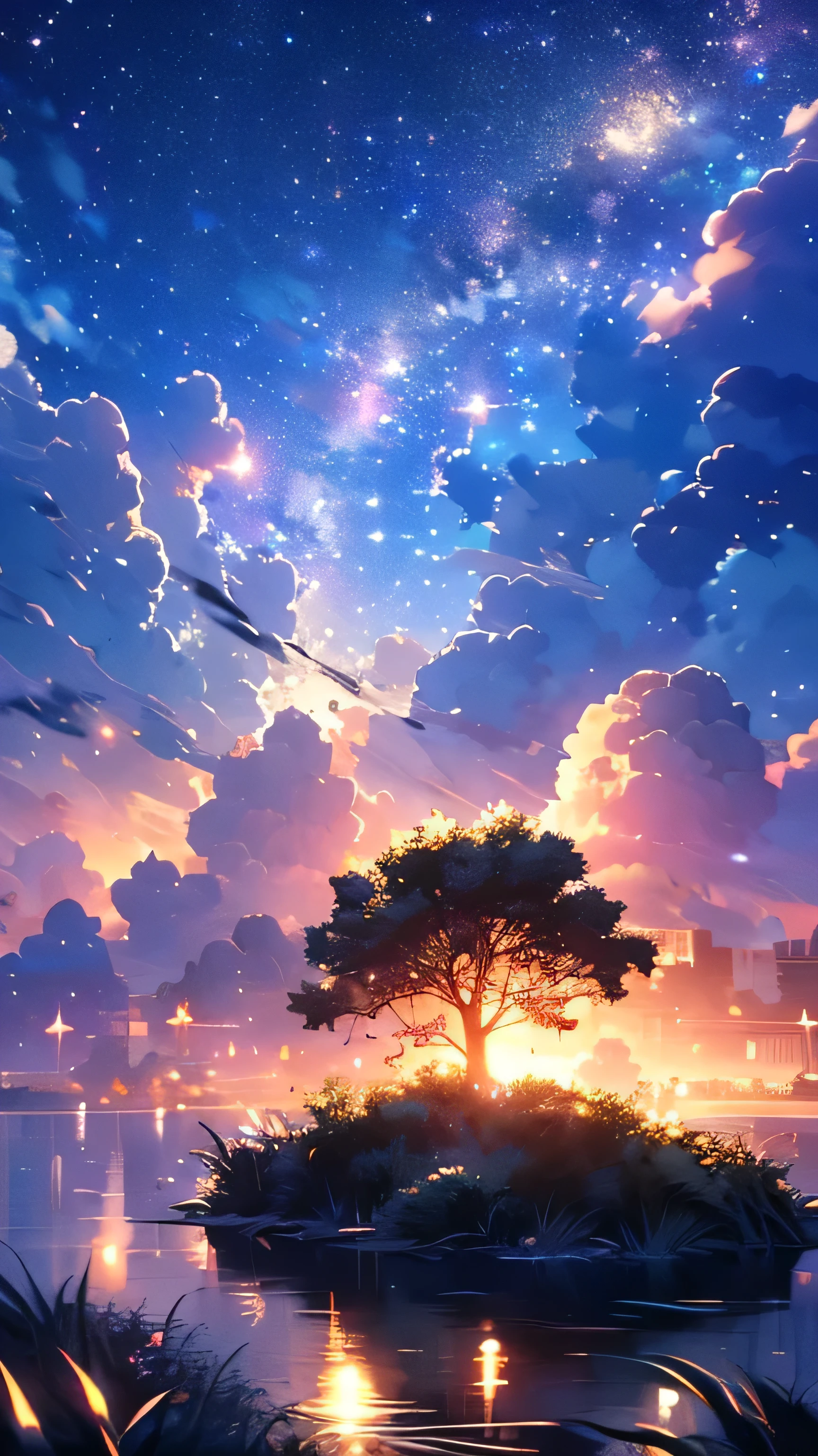 Outdoor, night, grass, Lying on your back, Countless stars shining in the sky, Astronomical observation, sleep, 16K, 1080P, (((masterpiece:1.4))), (highest quality:1.4), (Ultra-high resolution:1.4), (best quality:1.2), (ultra detail:1.3),