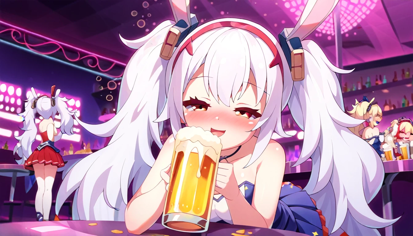 ((1girl:1.3)), ((moe style:1.3)), laffey (azur lane), ((nightclub:1.3)), ((beer:1.3)), ((drunk:1.3)), (drinking:1.3)), ((perfect face)), ((extremely cute:1.3)), ((masterpiece:1.3)), ((8k)), ((best quality:1.3)), ((beautiful)), ((extremely detailed:1.3)) , ((absurdres)), AddXL, ((score_9:1.3)), ((score_8_up:1.3)), ((score_7_up:1.3))