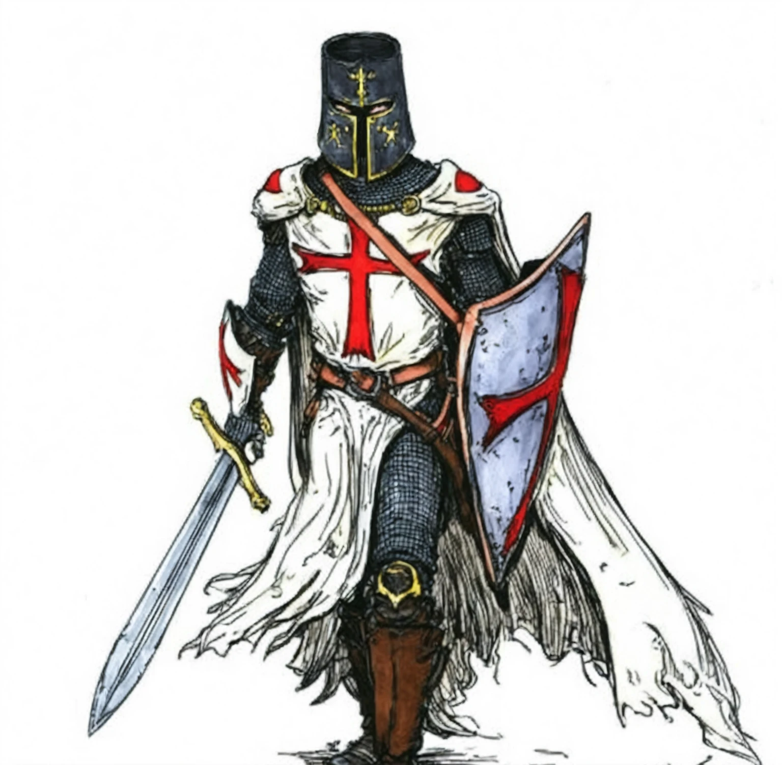 hyper realistic, 3dbest quality, masterpiece, ultra detailed, a noble knight exploring ancient catacombs, carrying a torch, dark fantasy, medieval, eerie, sword and sorcery