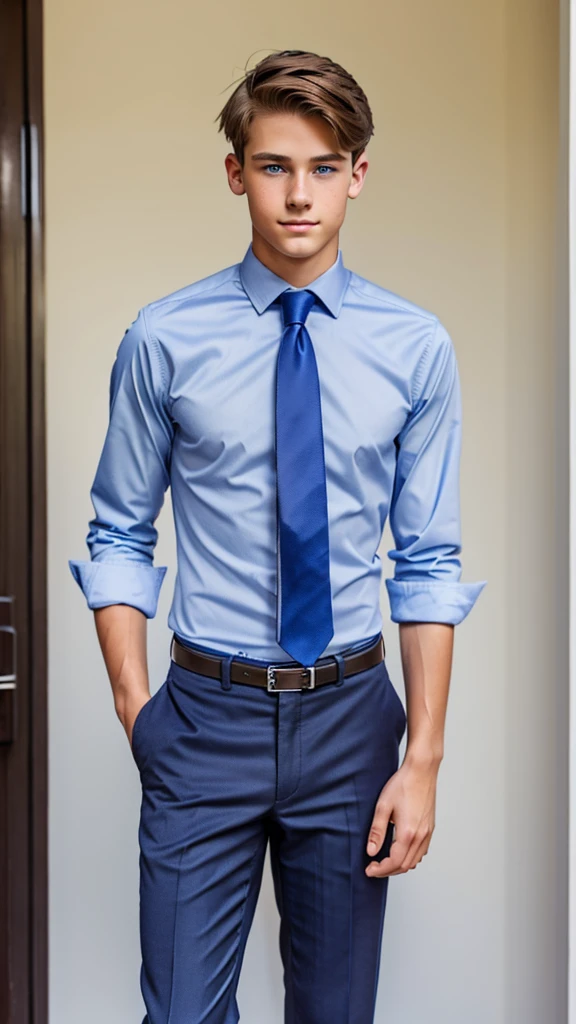 19 year old male wearing tie and button up


Physical Description: Brown colored hair and skinny build. 5"5 and 150 LB. Blue eyes. 

.