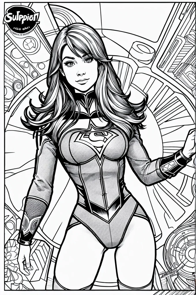 Colouring book super hero